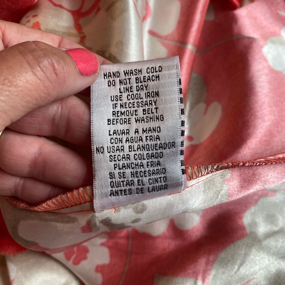 Madison Leigh Pink with Cream Florals Vintage Style Dress - Picture 12 of 12